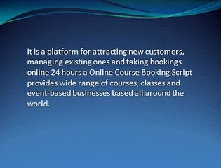 Online Course Booking Script