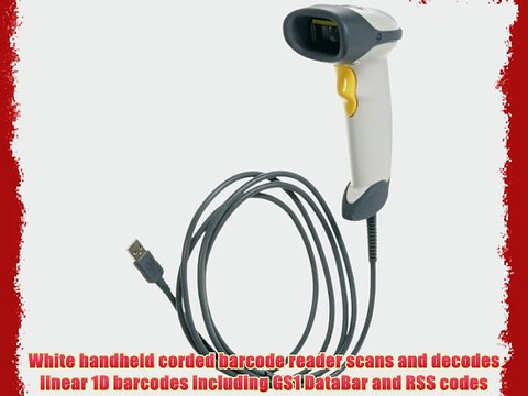 Motorola LS2208 General Purpose Handheld 1D Bi-Directional Laser Barcode Scanner White