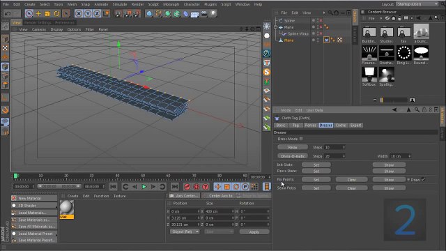 Unrolling Cloth Effect - Cinema 4D Tutorial