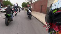 Motorcycle Stunts Splitting Traffic In Wheelie HD Ride Of The Century ROC Hood Ride 2012 Blox Starz