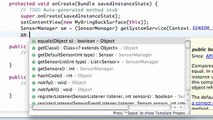126.  Android Application Development Tutorial - 126 - Setting up Sensor Manager