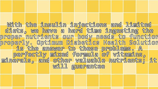 No None Advise About Optimum Diabetics That You Should Know