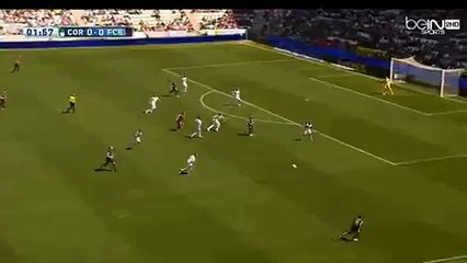 Cordoba vs Barcelona Neymar big chance 02.05.2015