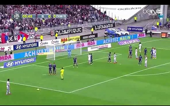 Olympique Lyon vs Evian TG Grenier Fantastic Free-kick Chance 02.05.2015