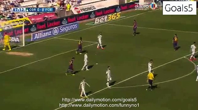 Luis Suarez 3 rd Goal Cordoba 0 - 8 Barcelona La Liga 2-5-2015