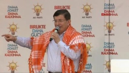 Osmaniye-5- Davutoğlu Mitingde Konuştu Bahçeli'nin Yuhalatılmasına İzin Vermedi