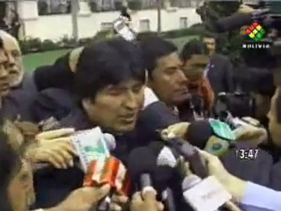 Arribo de Evo Morales a la V Cumbre ALC-UE -  Perú, 2008
