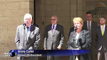 Former US president Carter in Ramallah, to meet with Abbas