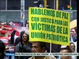 Trabajadores colombianos exigen derechos y paz con justicia social