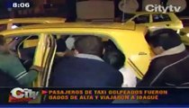 Taxistas golpean a pasajeros en Bogota