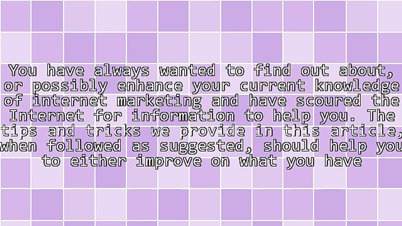 Internet Marketing - Follow These Basic Steps