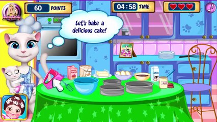 Angela Cooking Cake baby games