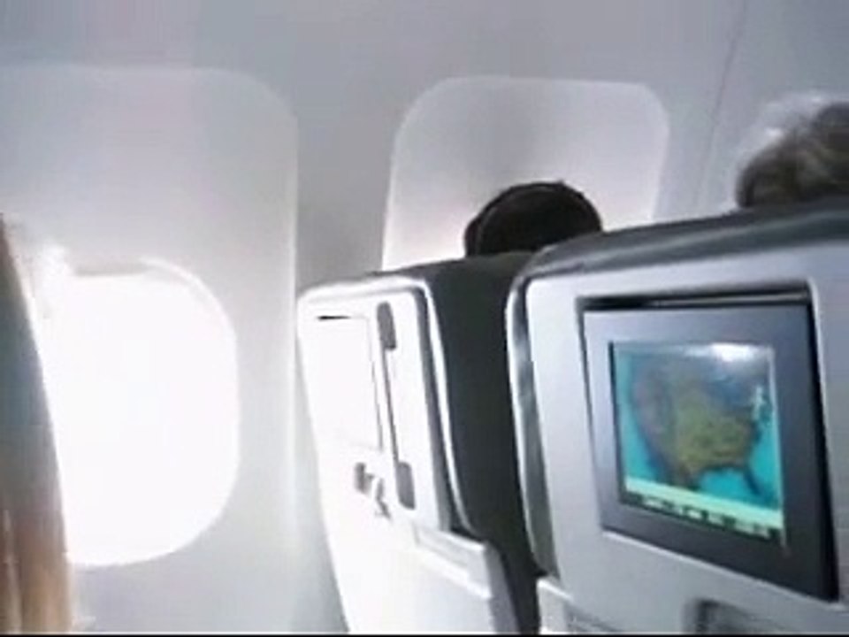 Flight Landing - Inside Cabin View