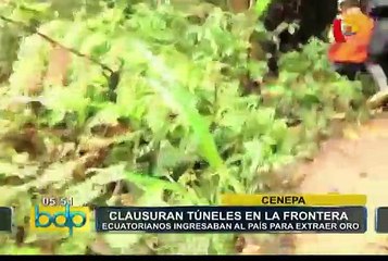 Clausuran túneles en Cenepa: mineros ecuatorianos ilegales ingresaban al país para extraer oro
