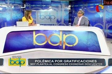 Polémica por gratificaciones: MEF plantea al Congreso exonerar descuentos