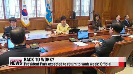 President Park expected to return to work this week