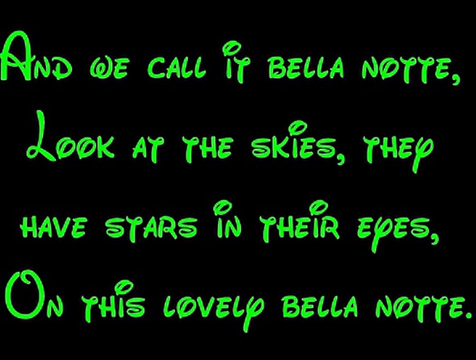 Bella Notte - Lady And The Tramp Lyrics HD