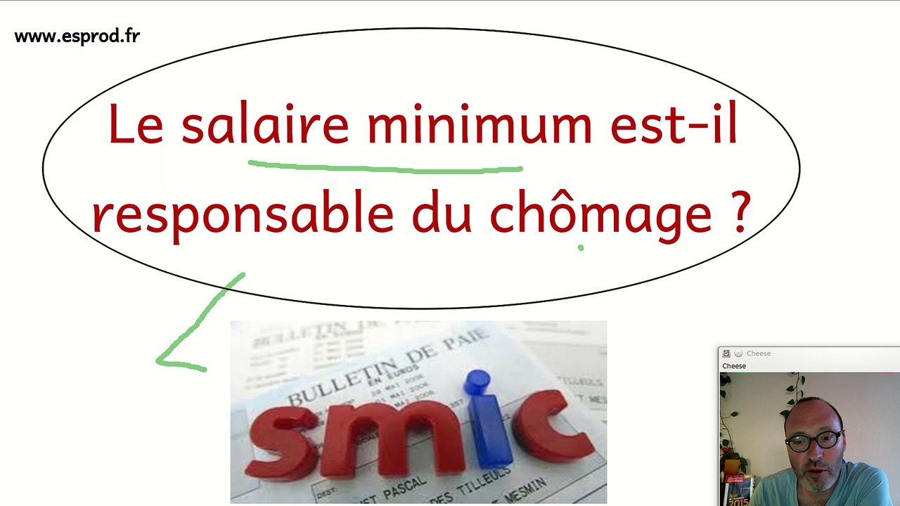 Le salaire minimum est-il responsable du chômage ? Notion d'économie