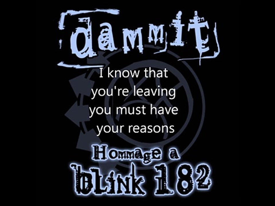 blink-182 Dammit lyrics