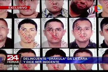 Delincuente ‘Drácula’ da la cara y dice ser inocente