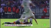 Messi gives Neymar penalty kick against Cordoba