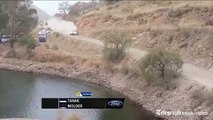 Ott Tanak crash video: driver escapes spectacular roll into lake during Mexico Rally