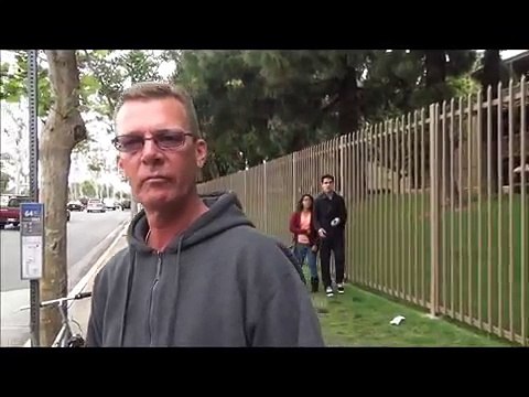 Mexican vs White racist AMERICAN TRASH . May Day 2012 . Santa Ana , California