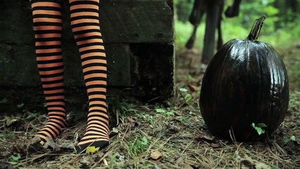 Easy Stenciled Halloween Pumpkins with Handmade Charlotte