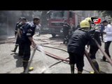 حريق ضخم يلتهم ١٥ محلاً وسينما بميدان سفنكس