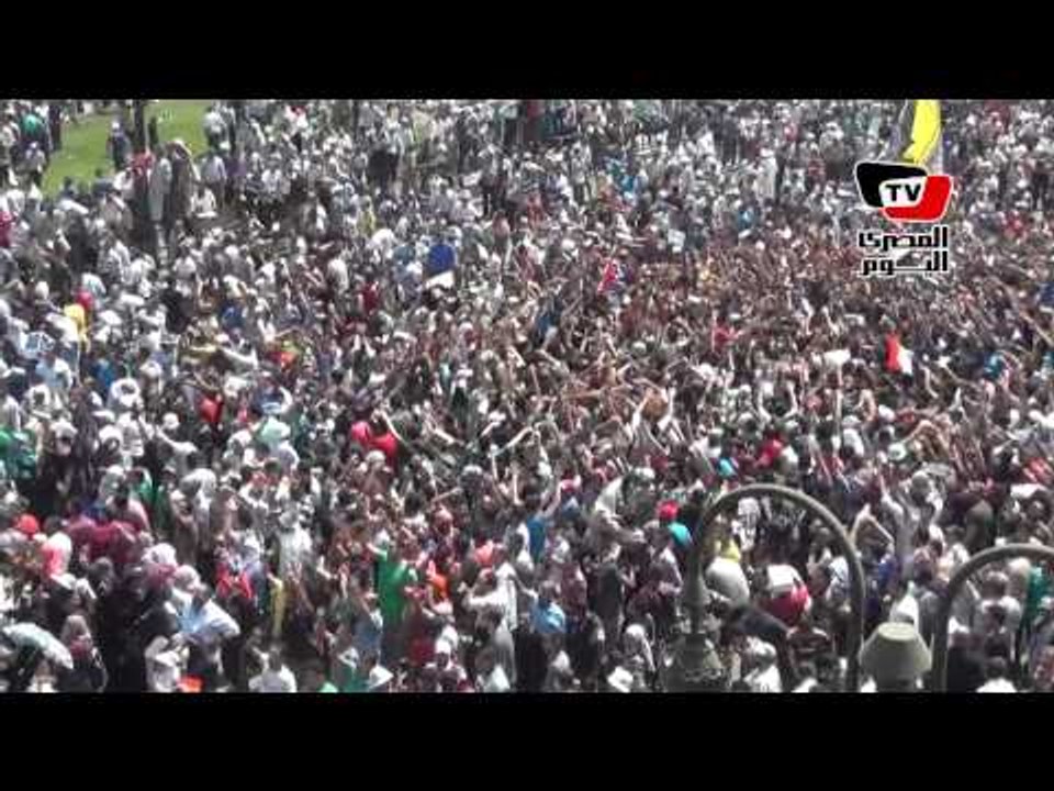 أنصار مرسي يتظاهرون في ميدان رمسيس: الحرب على ا...