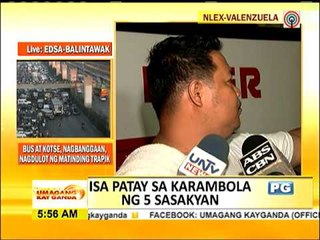 1 patay sa karambola ng 5 sasakyan