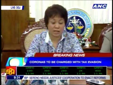 Coronas charged with tax evasion