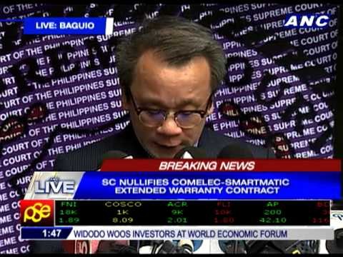 SC scraps Comelec-Smartmatic warranty deal