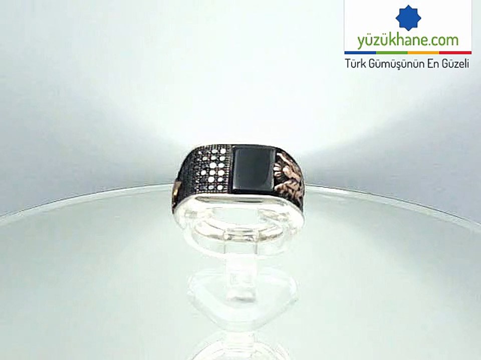 Yüzükhane.com Markazit Taşlı Şık Erkek Yüzük