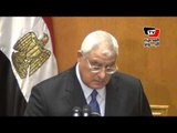 المستشار عدلي منصور يؤدي اليمين الدستورية كرئيس مؤقت للبلاد