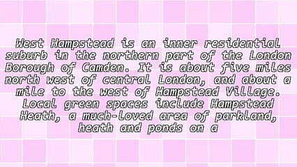 Why Live in West Hampstead?
