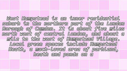 Why Live in West Hampstead?