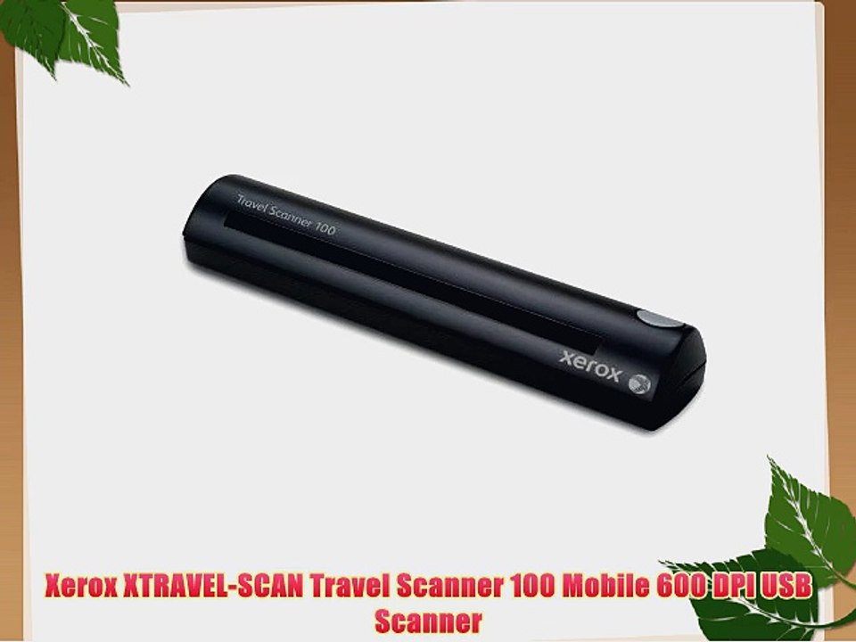 Xerox XTRAVEL-SCAN Travel Scanner 100 Mobile 600 DPI USB Scanner