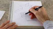 Drawing 3D Sharks on my Notebook! - 3D Anamorphic Drawing (Time Lapse)