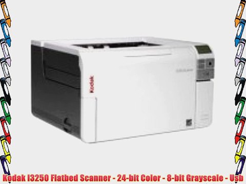 Kodak I3250 Flatbed Scanner - 24-bit Color - 8-bit Grayscale - Usb