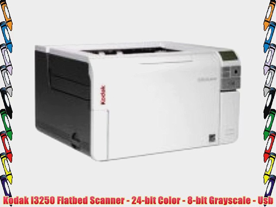 Kodak I3250 Flatbed Scanner - 24-bit Color - 8-bit Grayscale - Usb