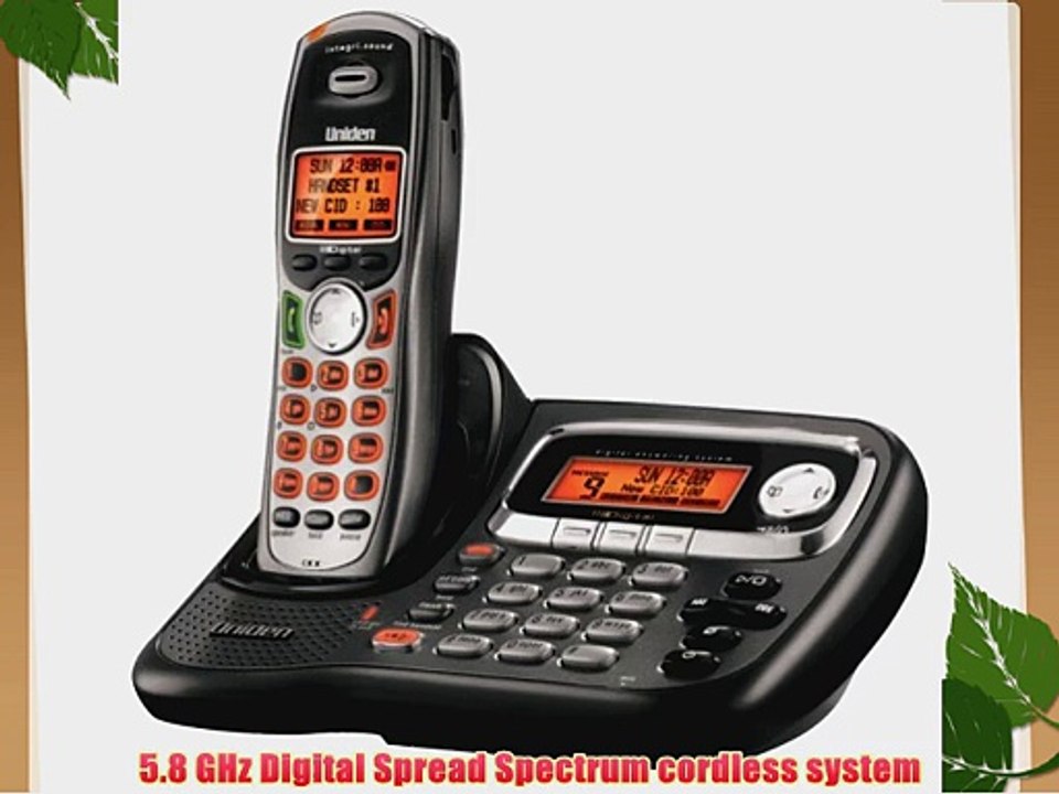 Uniden TRU9485 Expandable Cordless System with Digital Answering System Dual Keypad and Call
