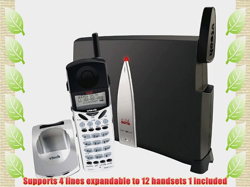 VTech 40-2421 2.4 GHz DSS 4-Line Expandable Cordless Phone with Caller ID