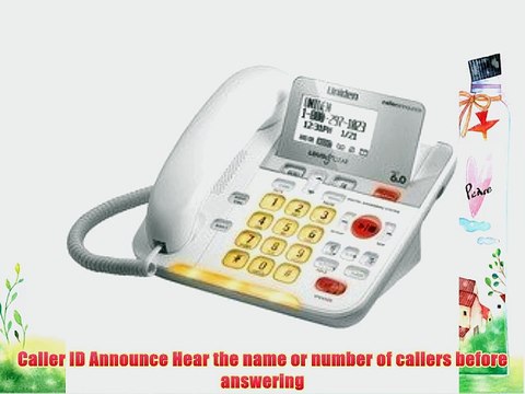 Uniden LOUD and CLEAR Cordless Phone - 1.90 GHz - DECT 6.0 - White (D3098)