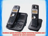 Panasonic KX-TG3032B 2.4 GHz Cordless Telephone w/Digital Answering machine and 2 handsets