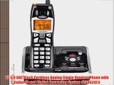 GE 5.8 GHZ Black Cordless Analog Single Handset Phone with Caller ID and Digital Answering