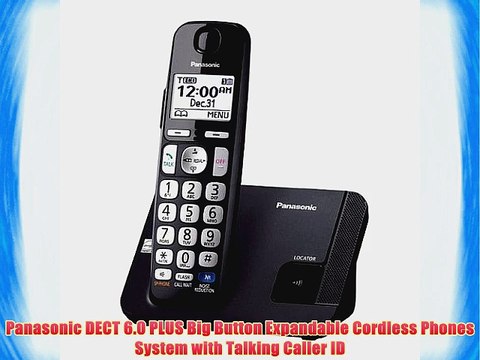 Panasonic DECT 6.0 PLUS Big Button Expandable Cordless Phones System with Talking Caller ID