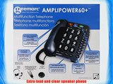 Geemarc Ultra Amplified Corded Telephone Loudest Telephone Available Black