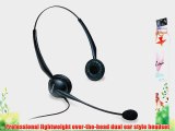 Jabra GN2125 Duo  Corded Quick Disconnect Headset for Deskphone Softphone or Mobile Phone