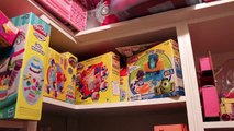 DisneyCarToys TOY CLOSET My Toy Collection w/ ToysReviewToys, Barbie, Frozen, Peppa Pig, Play-Doh